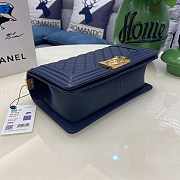 Chanel Leboy Bag Caviar Navy Blue Gold 25cm - 4