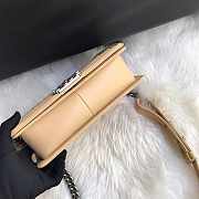 Chanel Leboy Lambskin Beige Silver 25cm - 3