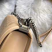 Chanel Leboy Lambskin Beige Silver 25cm - 5