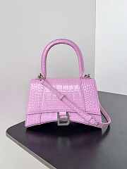 Balenciaga Hourglass Crocodile Pink 23x10x24cm - 1