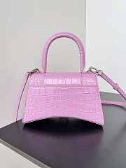 Balenciaga Hourglass Crocodile Pink 23x10x24cm - 3