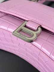 Balenciaga Hourglass Crocodile Pink 23x10x24cm - 4