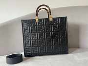 Fendi Sunshine Medium Black Leather Shopper 35x31x17cm - 1