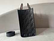 Fendi Sunshine Medium Black Leather Shopper 35x31x17cm - 4