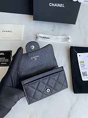 Chanel Card Holder Wallet Caviar Black Silver 11x8.5x3cm - 4