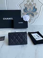 Chanel Card Holder Wallet Caviar Black Gold 11x8.5x3cm - 2