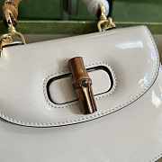 Gucci Bamboo 1947 Mini Top Handle Bag White 17x12x7.5cm - 5