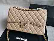 Chanel Jumbo Flap Bag Beige Caviar Gold 30cm - 1