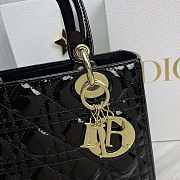 Dior Lady Patent Black Gold 24 x 20 x 11cm - 2