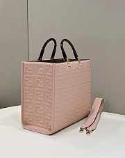 Fendi Sunshine Medium Pink Leather Shopper 35x31x17cm - 5