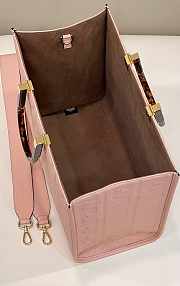 Fendi Sunshine Medium Pink Leather Shopper 35x31x17cm - 4