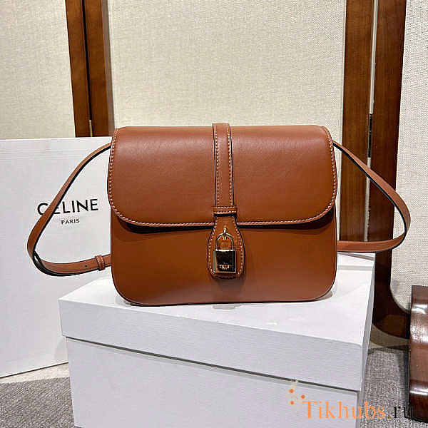 Celine Medium Tabou In Smooth Calfskin Tan 22x16x7cm - 1