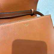 Celine Medium Tabou In Smooth Calfskin Tan 22x16x7cm - 5