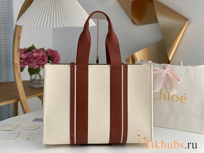 Chloe Large Woody Felt Tote 37x26x12cm - 1