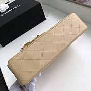 Chanel Flap Bag Beige Lambskin Gold 25cm - 4