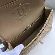 Chanel Flap Bag Beige Lambskin Gold 25cm - 2