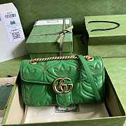 Adidas x Gucci GG Marmont Small Shoulder Bag Green 26x15x7cm - 1