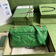 Adidas x Gucci GG Marmont Small Shoulder Bag Green 26x15x7cm - 3