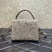 Valentino Vsling Sparkling Embroidery Gradient Grey 19x13x9cm - 4