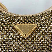 Prada Satin Mini Bag With Artificial Crystals Gold 22x17x6cm - 2