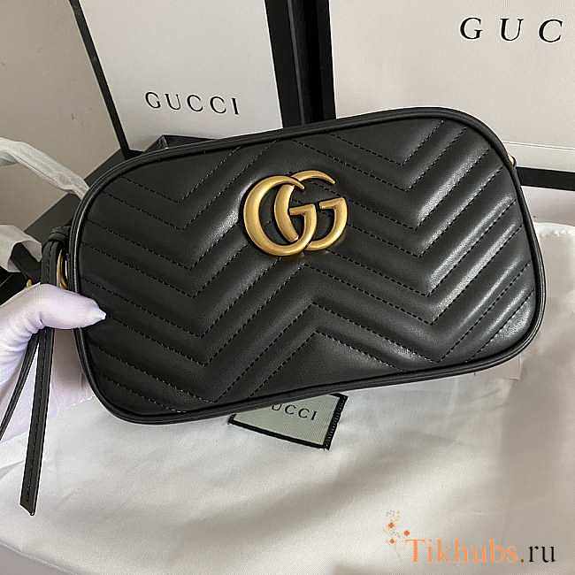 Gucci Marmont Small Shoulder Bag Black 24x13x7cm - 1