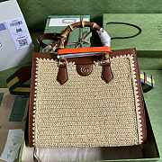 Gucci Diana Medium Tote Bag Raffia 35x30x14cm - 1