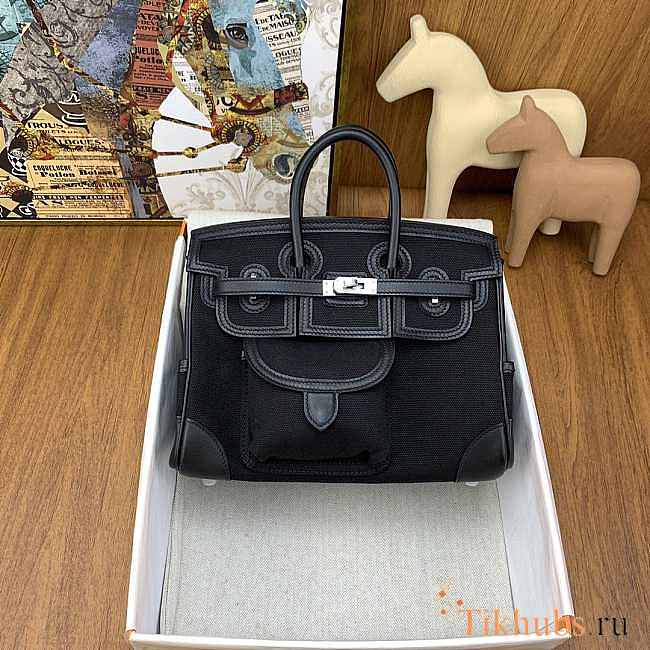 Hermes Birkin Cargo Black Silver 25cm - 1