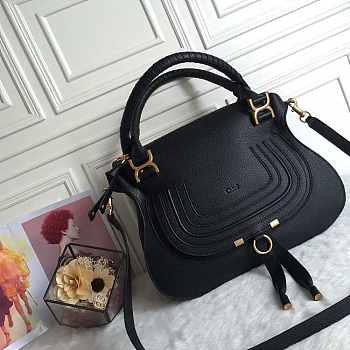 Chloe Marcie Double Carry Bag Black 36x12x28cm