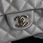 Chanel Top Handle Silver Caviar 20x12x6cm - 3