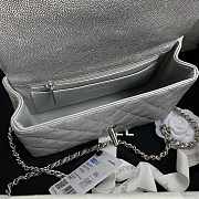 Chanel Top Handle Silver Caviar 20x12x6cm - 2