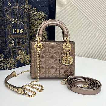 Dior Lady Mini Lambskin Gold 17cm