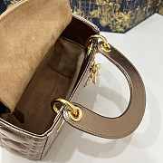 Dior Lady Mini Lambskin Gold 17cm - 5