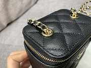 Chanel Vanity Box Black Bag Caviar 8.5x11x7cm - 4