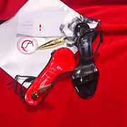 Christian Louboutin Lip Queen Patent Red Sole Sandals Heel 8.5cm - 5