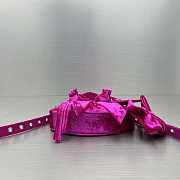 Balenciaga Le Cagole XS Shoulder Bag Pink Velvet 26x16x9.9cm - 5