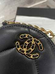 Chanel 19 Round Clutch With Chain Gold 12x12x4.5cm - 4