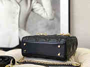 Dior Mini Lady Bag Black Lambskin Gold 17cm - 5