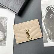 YSL Card Case Light Beige Gold 10x7.5x0.5cm - 6