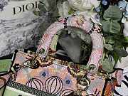 Dior Medium Lady D-Lite Bag Multicolor Lights Embroidery 24 x 20 x 11 cm - 3