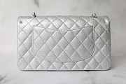 Chanel Flap Bag Silver Caviar 25cm - 4