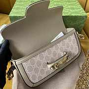 Gucci Horsebit 1955 Shoulder Bag Beige White 24x13x5cm - 2