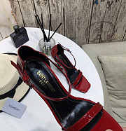 YSL Opyum Heels Patent Leather Red Heel - 4