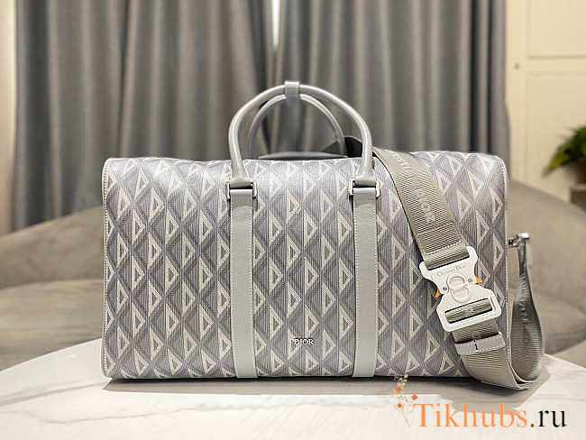 Dior Lingot 50 Bag Gray CD Diamond Canvas 50 x 25 x 21.5 cm - 1