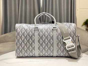 Dior Lingot 50 Bag Gray CD Diamond Canvas 50 x 25 x 21.5 cm