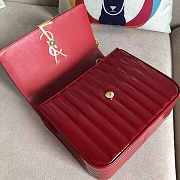 YSL Vicky Patent Red Shoulder Bag 25cm - 4