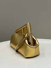 Fendi First Small Gold Laminated Leather Bag 26×9.5×18cm - 5