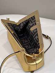 Fendi First Small Gold Laminated Leather Bag 26×9.5×18cm - 3