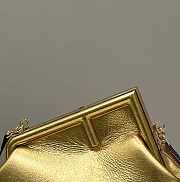 Fendi First Small Gold Laminated Leather Bag 26×9.5×18cm - 2