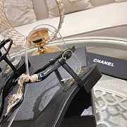 Chanel Sandals Black Metal, Strass & Imitation Pearls - 3