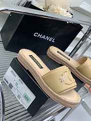 Chanel 23C Beige CC Logo Slide Sandal Slip - 3